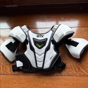 STX IV White and Black Lacrosse Chest Protector Youth Medium